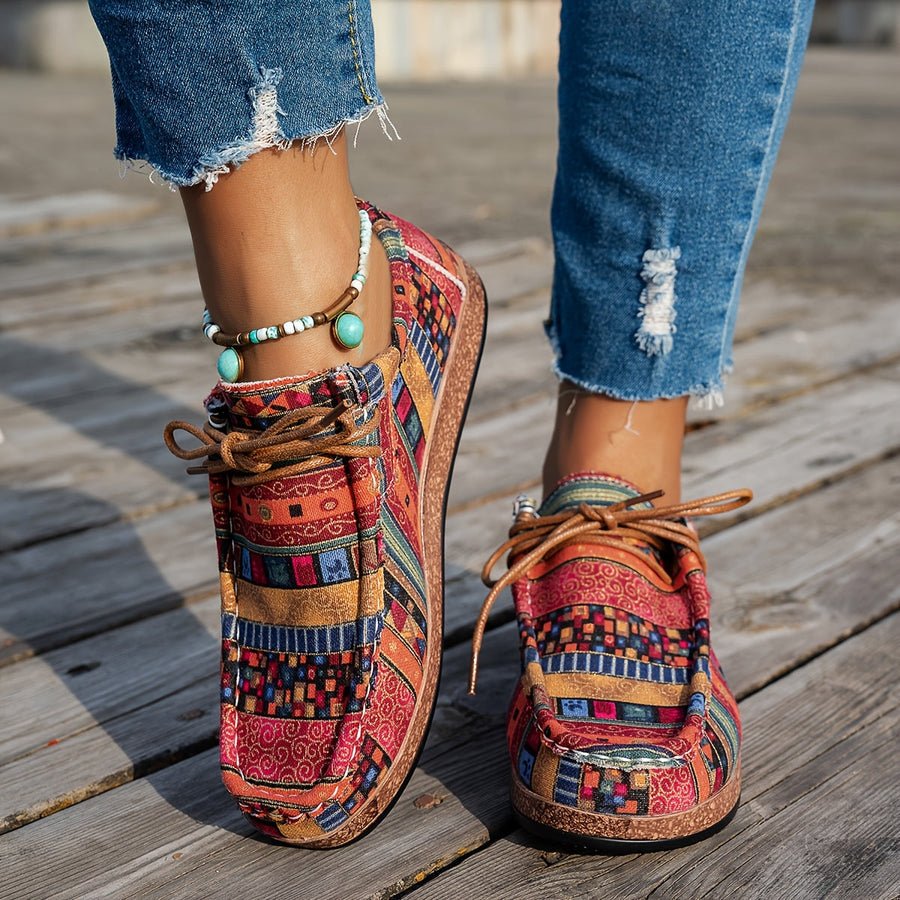 Ursule | Baskets Patchwork Lacets Confort Quotidien