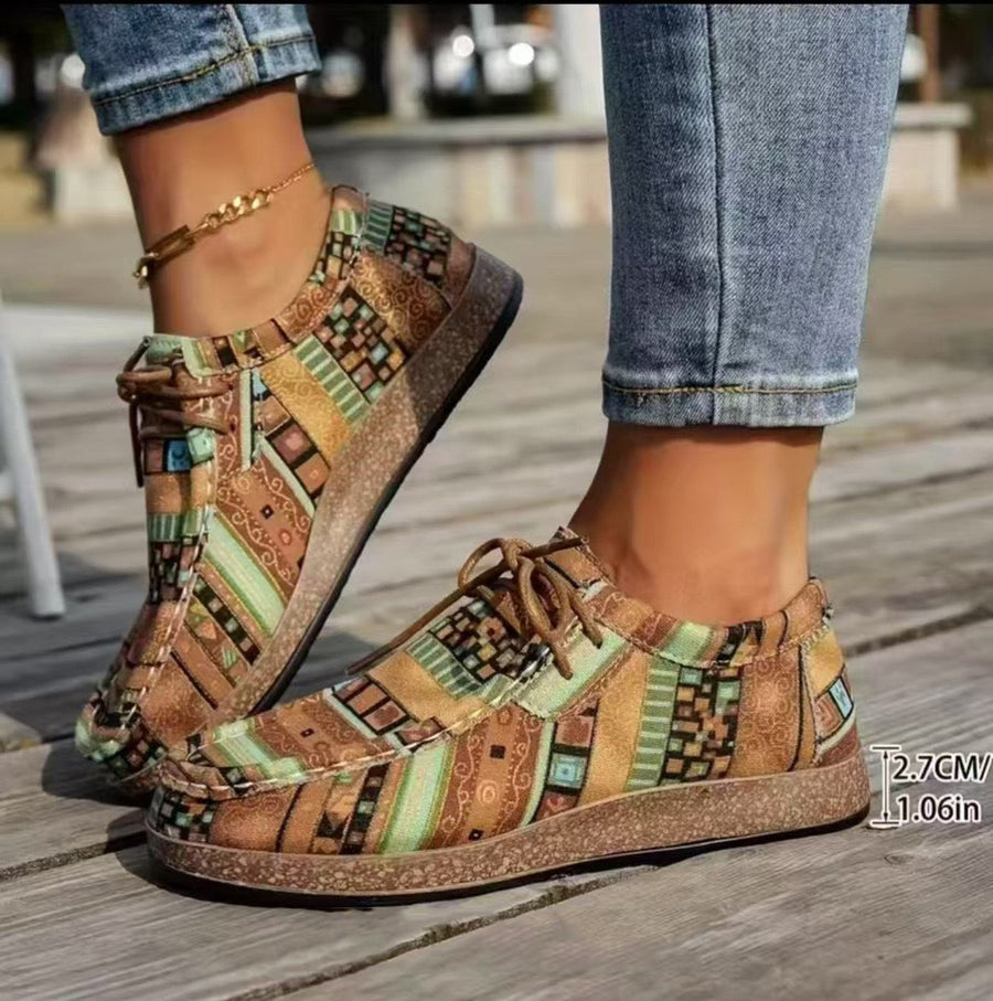 Ursule | Baskets Patchwork Lacets Confort Quotidien