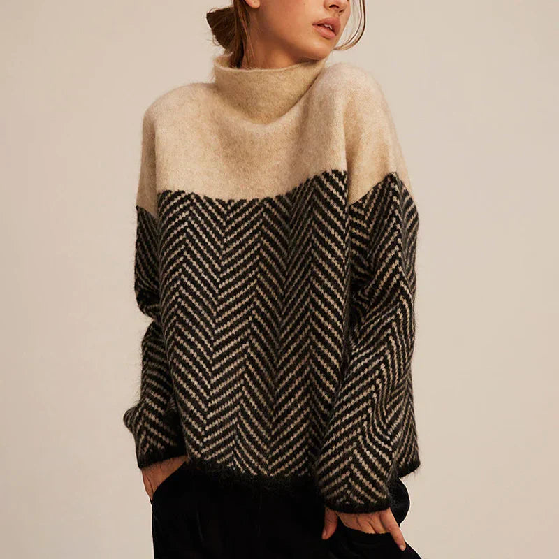 Huguette | Pull Col Automne Femme Chaud