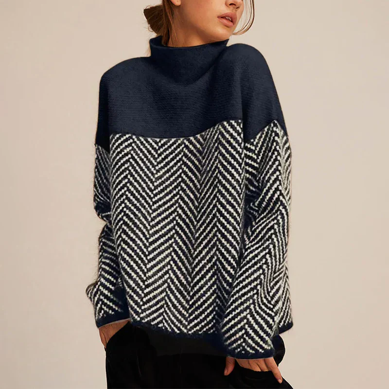 Huguette | Pull Col Automne Femme Chaud