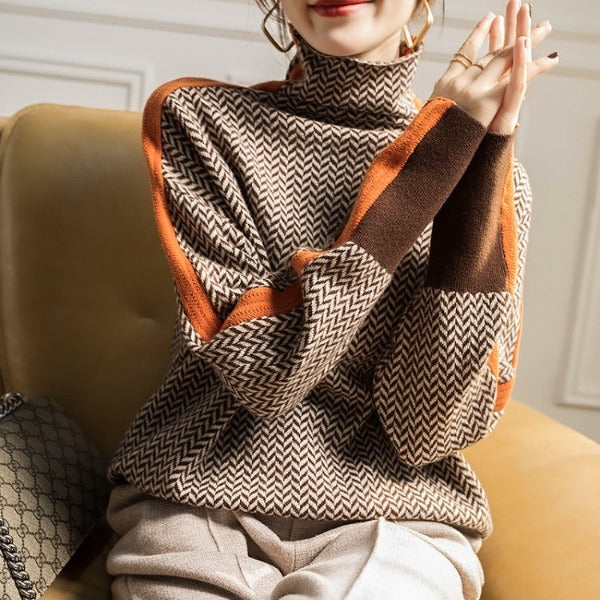 Eulalie | Pull Rayé Élégant Style Moderne