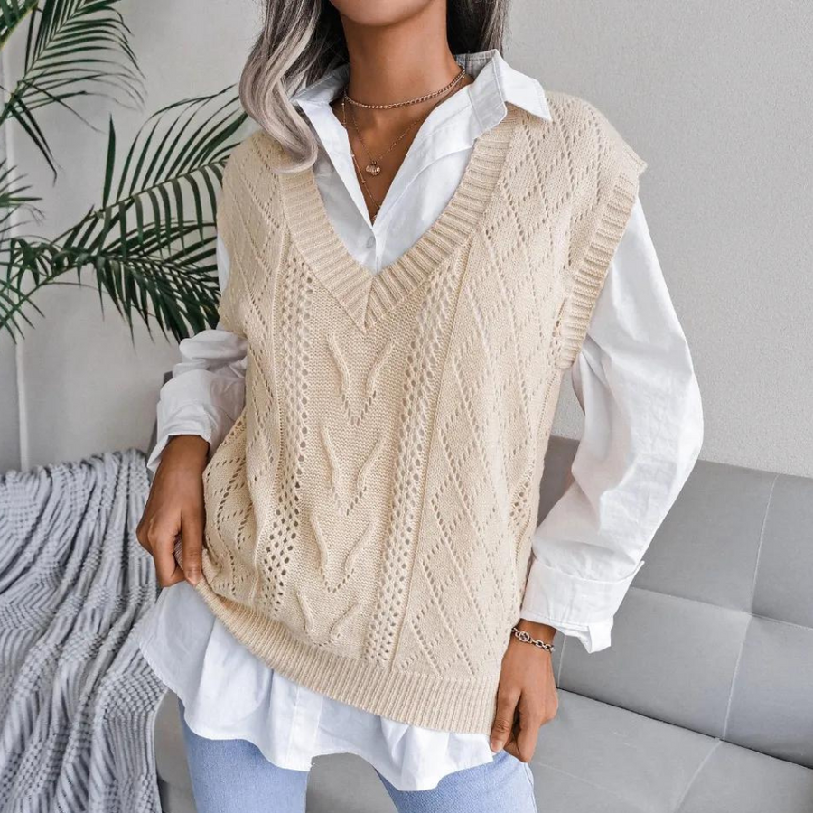 Paulette | Pull Col V Femme Chic