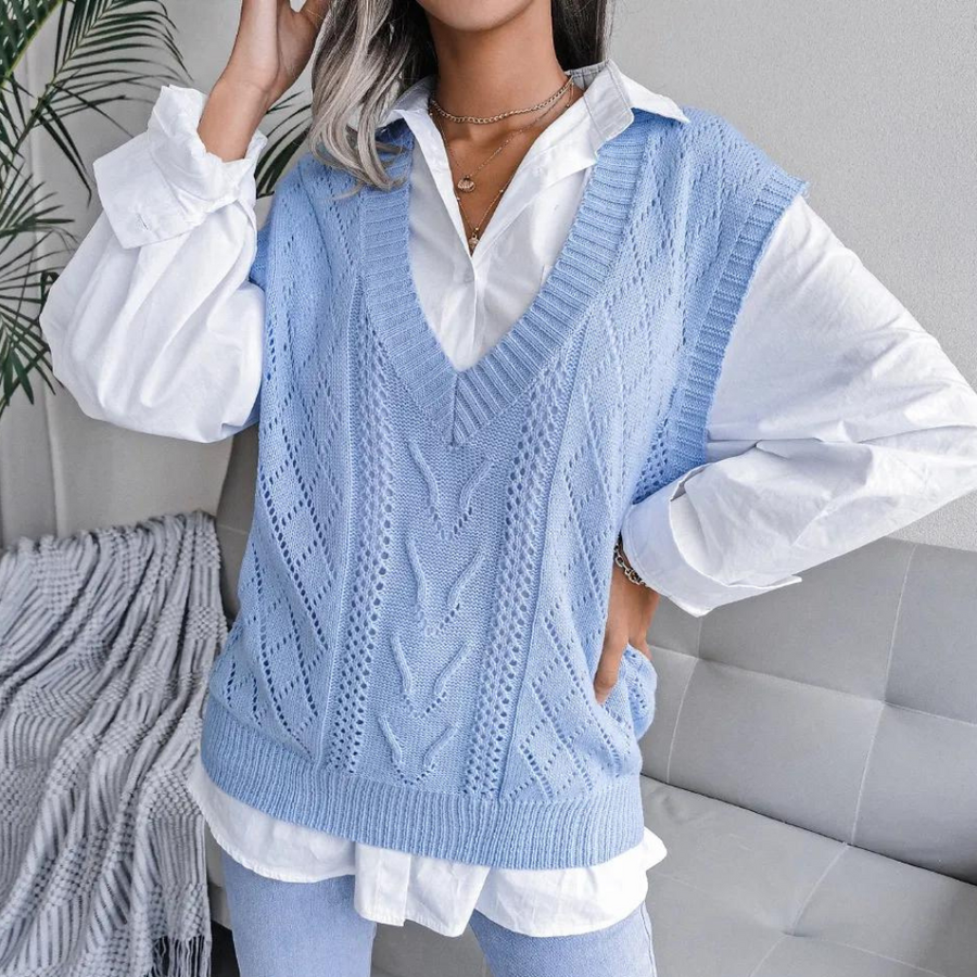 Paulette | Pull Col V Femme Chic