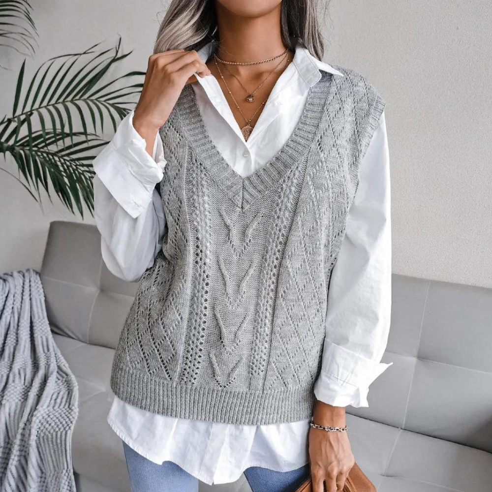Paulette | Pull Col V Femme Chic