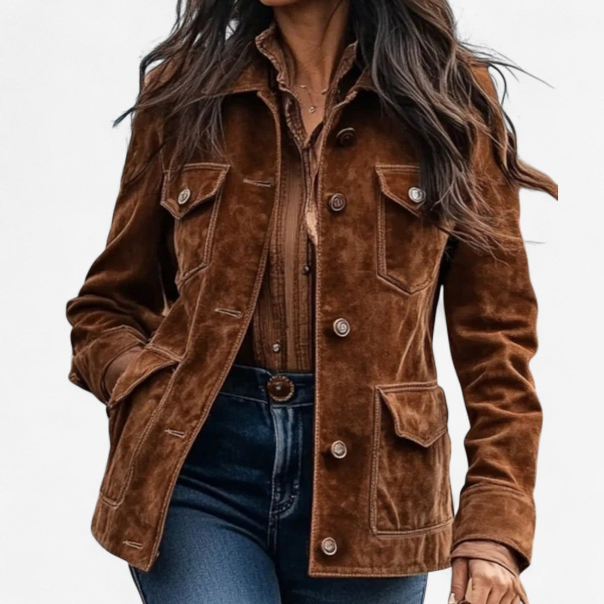 Perrine | Veste Velours Vintage Femme Chic