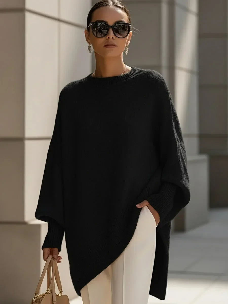 Dorine | Pull Oversize Asymétrique Élégant Femme