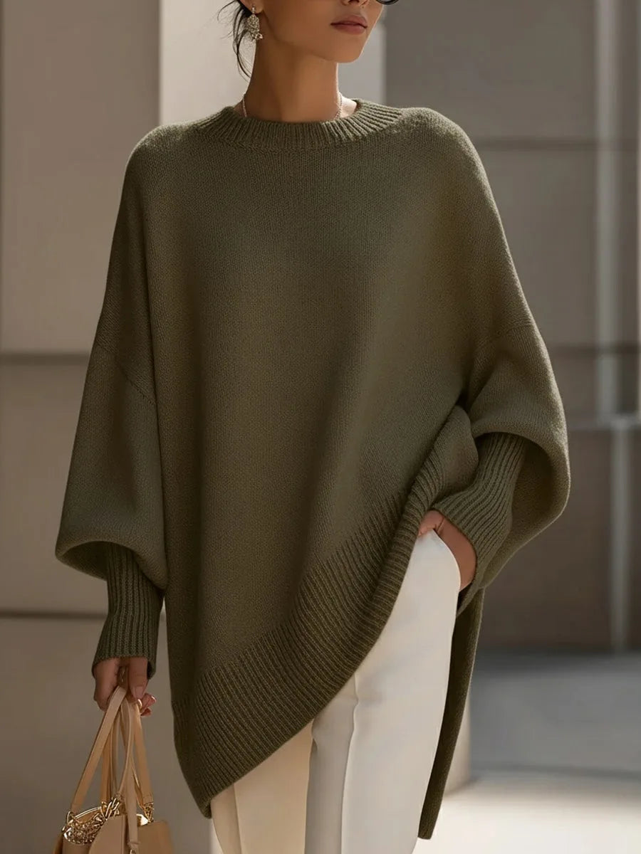 Dorine | Pull Oversize Asymétrique Élégant Femme
