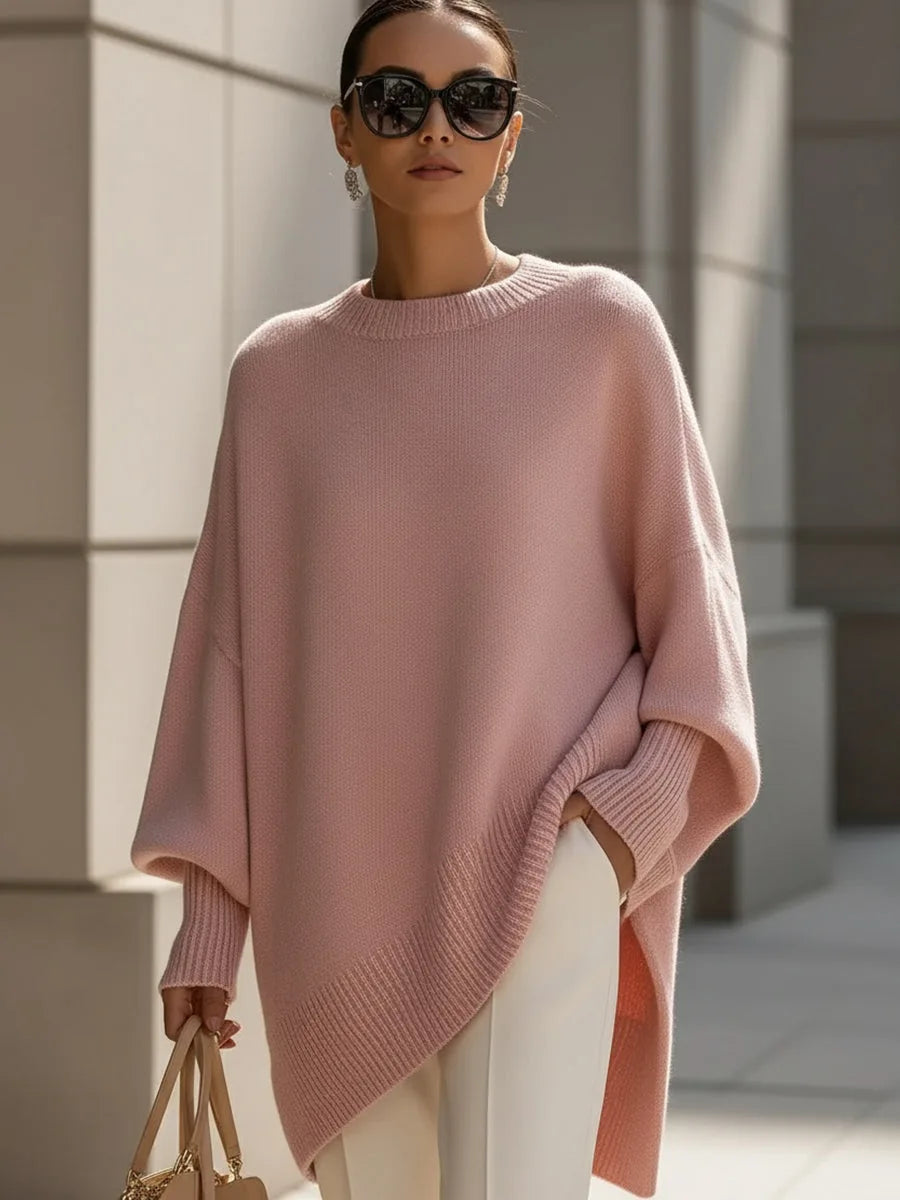 Dorine | Pull Oversize Asymétrique Élégant Femme