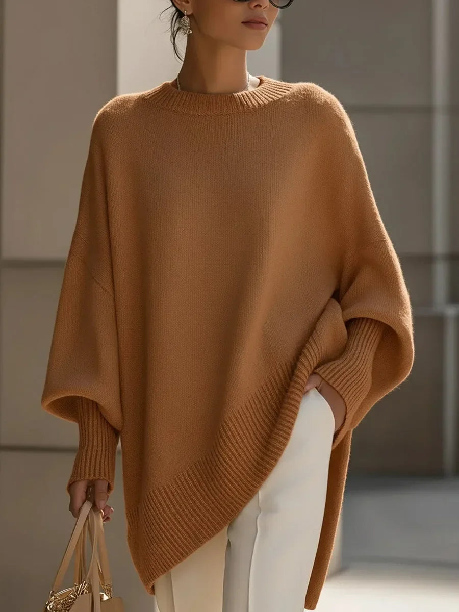 Dorine | Pull Oversize Asymétrique Élégant Femme