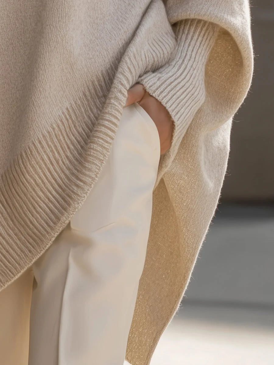 Dorine | Pull Oversize Asymétrique Élégant Femme