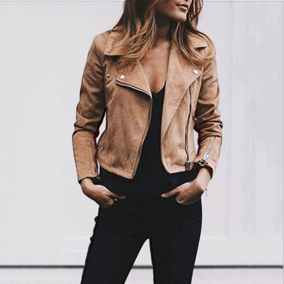 Violette | Veste Cuir Femme Intemporelle Chic