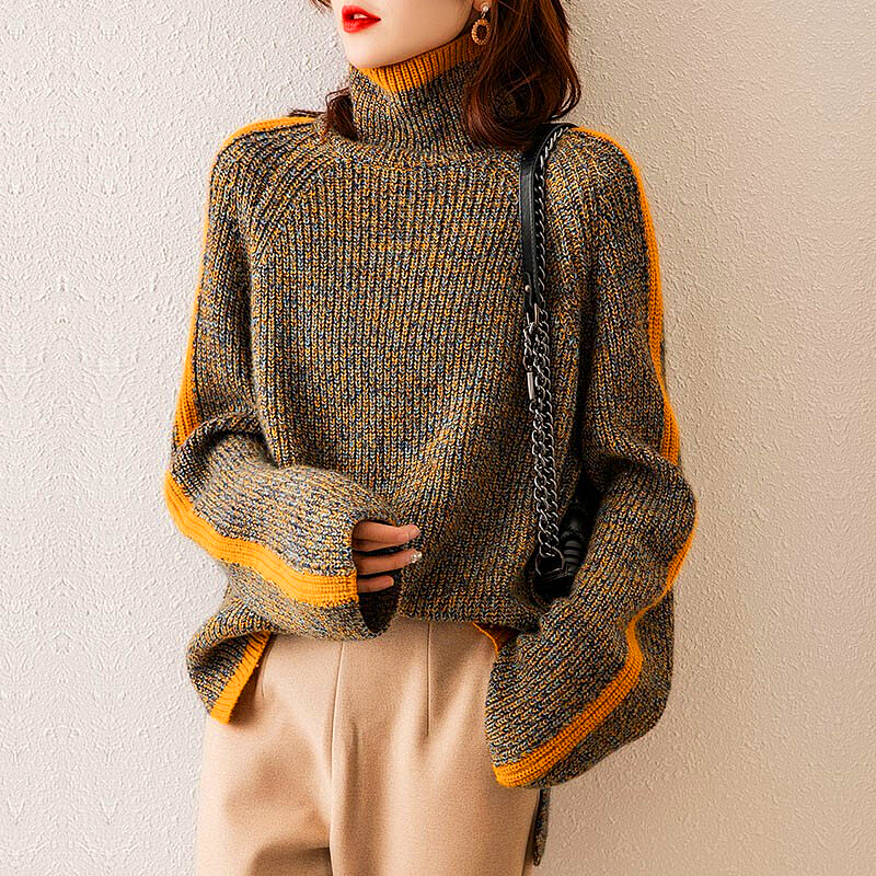 Fabienne | Pull Cachemire Col Roulé Élégance