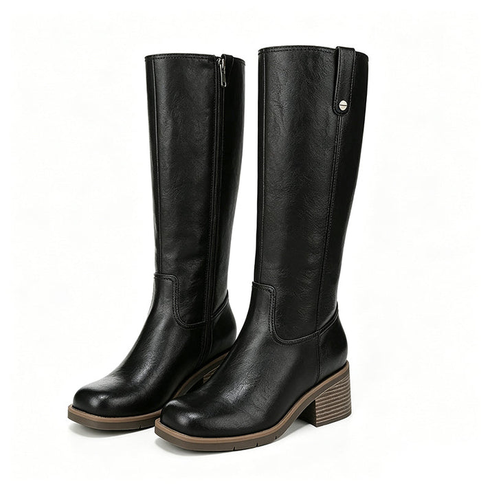 Ysaline | Bottes Hautes Talon Bloc Fermeture