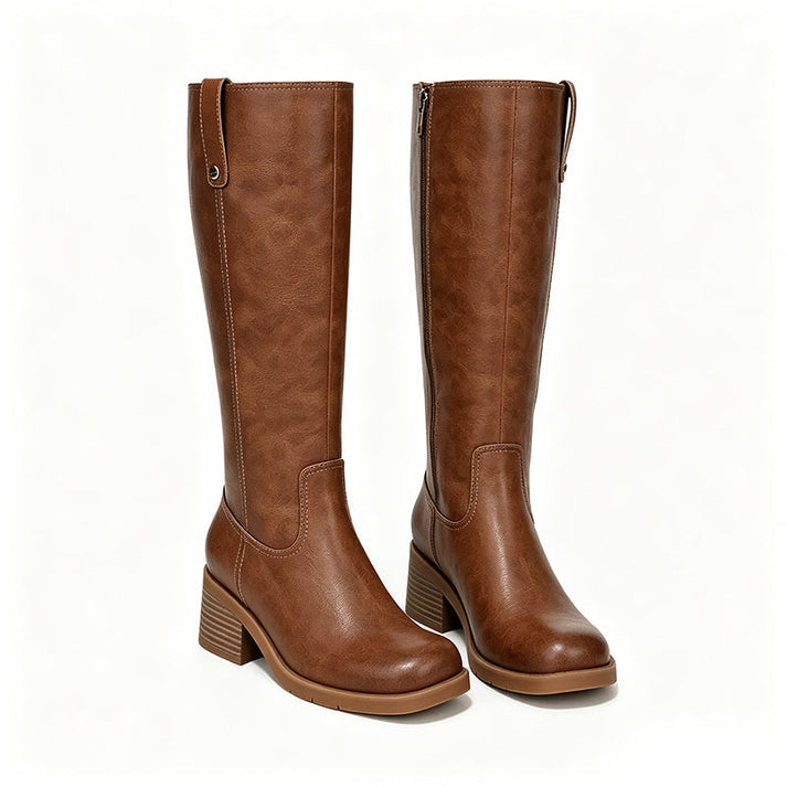 Ysaline | Bottes Hautes Talon Bloc Fermeture