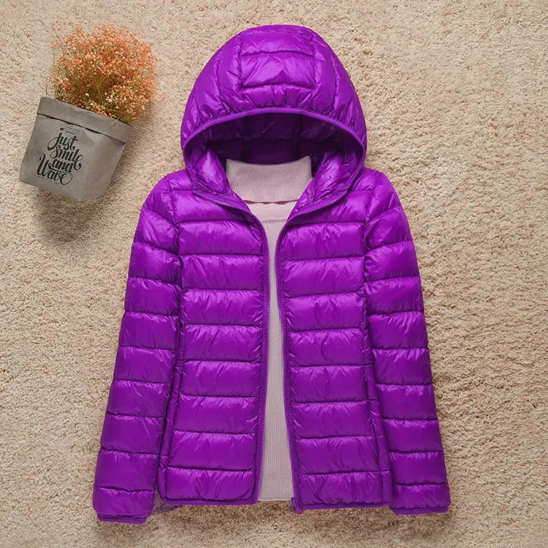 Albane | Doudoune Élégante Capuche Zippée Femme