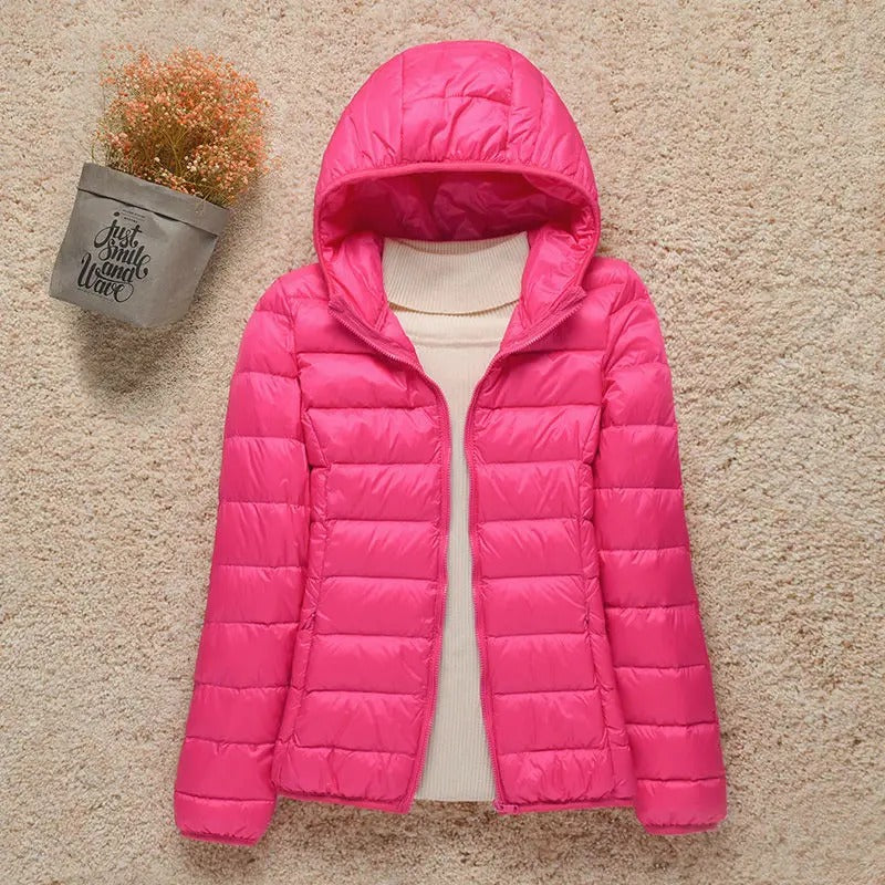 Albane | Doudoune Élégante Capuche Zippée Femme
