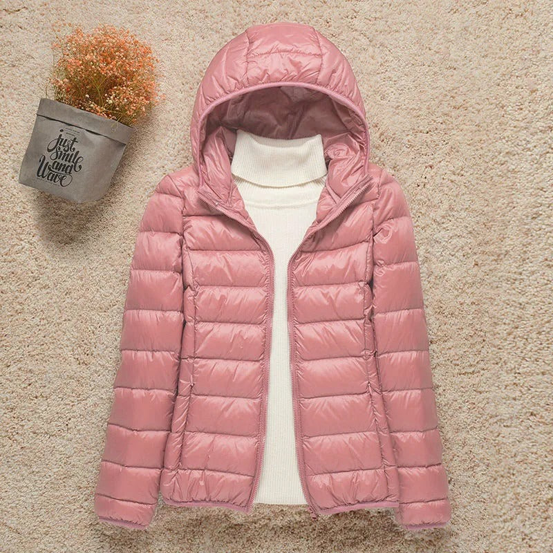 Albane | Doudoune Élégante Capuche Zippée Femme