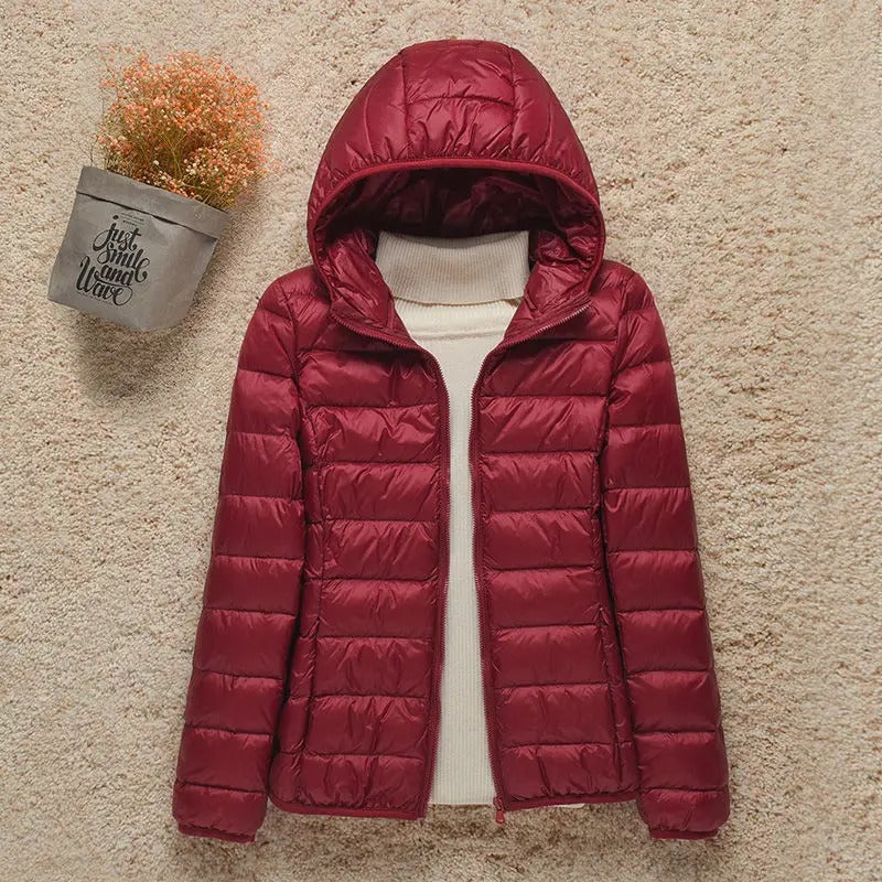Albane | Doudoune Élégante Capuche Zippée Femme