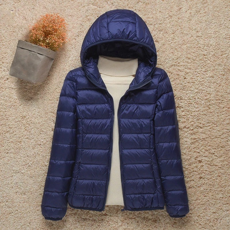 Albane | Doudoune Élégante Capuche Zippée Femme