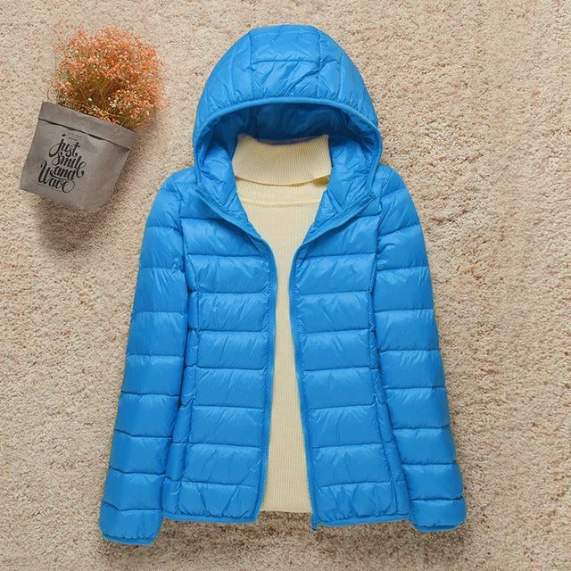 Albane | Doudoune Élégante Capuche Zippée Femme